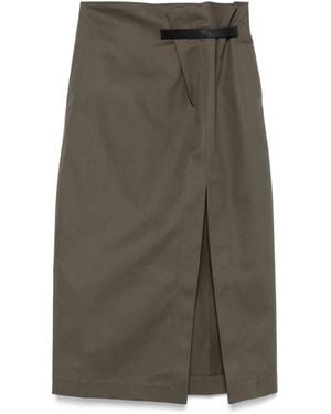 JW Anderson Twill-Weave Midi Skirt - Gray