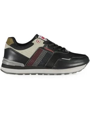 Carrera Logo-Print Paneled Sneakers - Black