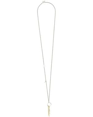 Jil Sander Collar 601 Con Colgante De Perla - Blanco