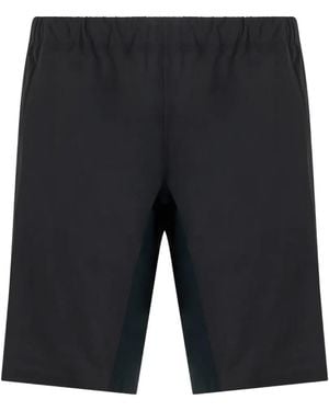 Veilance Logo-Patch Elasticated Shorts - Black