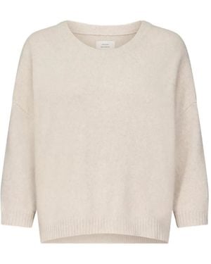 Loulou de Saison Azali Three-Quarter-Sleeved Jumper - Natural