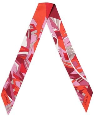 Lancel Arabesque Silk Headband - Red