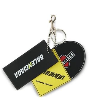 Balenciaga Three-Tag Keyring - Black