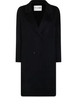 Kujten Double-Breasted Wool Coat - Black