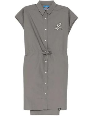 SPORT b. by agnès b. Embroidered-Logo Shirt Dress - Grey