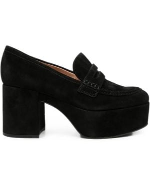 Gianvito Rossi Platform Penny Loafers - Black