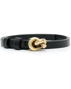 Bottega Veneta Knot Buckle Leather Belt - Women's - Calf Leather - Black