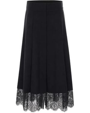 Zimmermann Lace-Trim Culotte Pants - Black