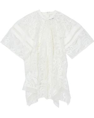 3.1 Phillip Lim Lace Hankerchief Blouse - White