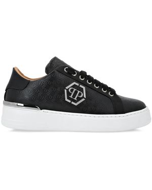 Philipp Plein Monogram Lo-Top Trainers - Black