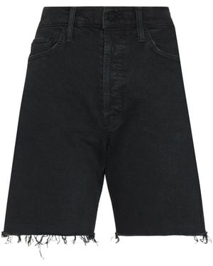 Mother Frayed Edge Shorts - Black