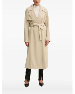 BOSS Calissya Belted Lapel Trench Coat - Natural