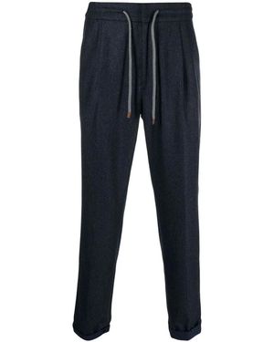 Brunello Cucinelli ドローストリング パンツ - ブルー