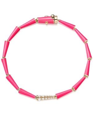 Melissa Kaye 18Kt And Diamond Lola Bracelet - Pink