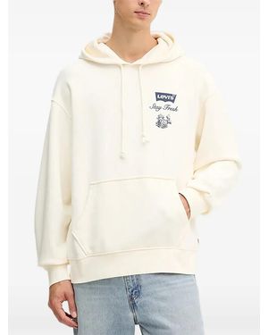 Levi's Logo-Print Hoodie - Natural