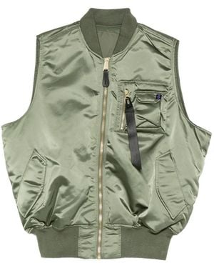 Alpha Industries Zip Pocket Gilets - Green