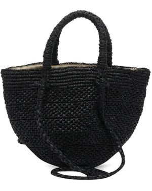 IBELIV Raffia Tote Bag - Black