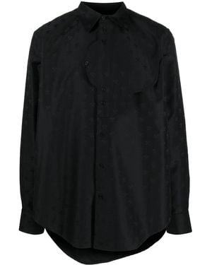 GmbH Hammer-Jacquard Button-Up Shirt - Black