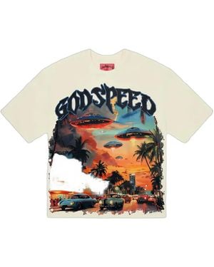Godspeed T-Shirt Miami Ufo Con Stampa Grafica - Neutro