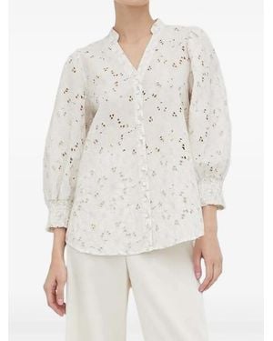 Bruuns Bazaar Top Con Ricamo - Bianco