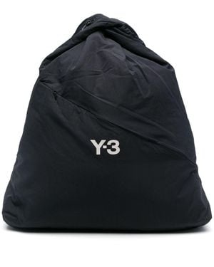 Y-3 X Adidas Logo-Print Backpack - Black