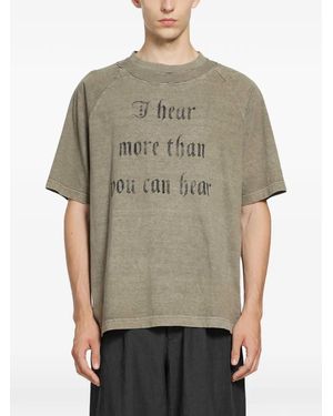 Undercover Graphic-Print Contton T-Shirt - Grey