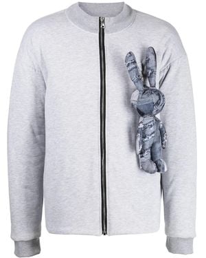 Natasha Zinko Veste Bomber À Appliqué Lapin - Bleu