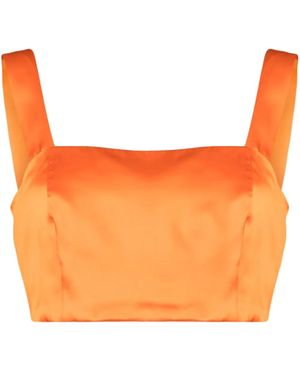 Woera Top Tipo Bustier Con Cuello Cuadrado - Naranja