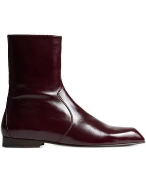 KHAITE Colt Ankle Boot - Purple