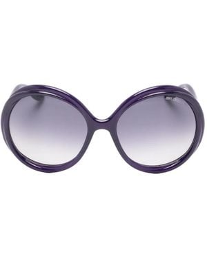 Jimmy Choo Mindy Round-Frame Sunglasses - Purple