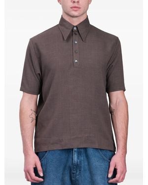 Willy Chavarria Button-Fastening Polo Shirt - Grey