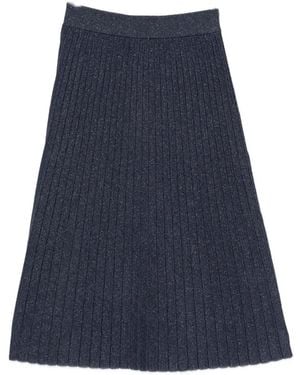 MAISON 123 Gerippter Olympe Midirock Im Metallic-Look - Blau