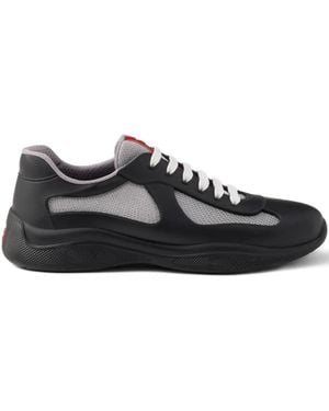 Prada America's Cup Logo Badge Trainers - Black