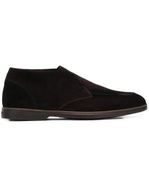 Doucal's Almond-Toe Slip-On Desert Boots - Black