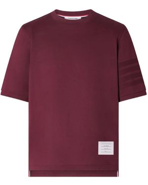 Thom Browne T-Shirt Met Korte Mouwen - Rood