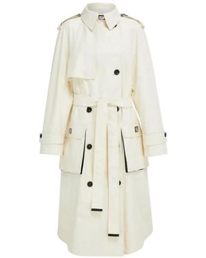 Ferragamo Coated Linen Trench - White
