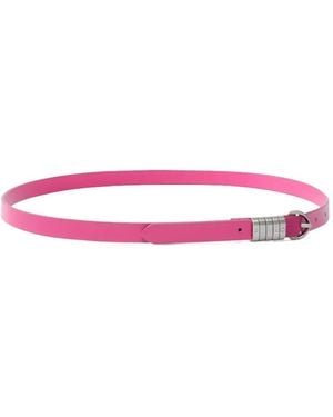 Pinko Logo-Plaque Leather Belt - Pink