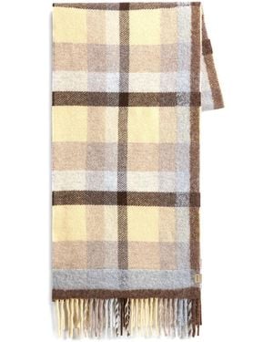 Woolrich Check-Pattern Scarf - Natural