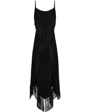 Rabanne Crepe Maxi Dress - Black