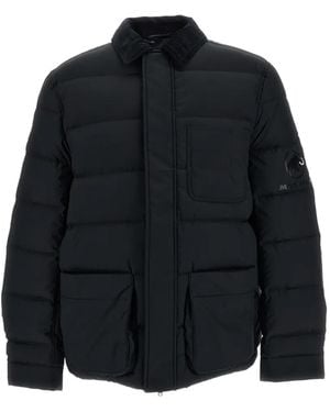 Junya Watanabe Quilted Corduroy-Collar Puffer Jacket - Black