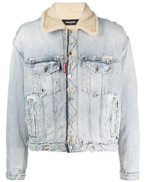 DSquared² ダメージ デニムジャケット - ブルー