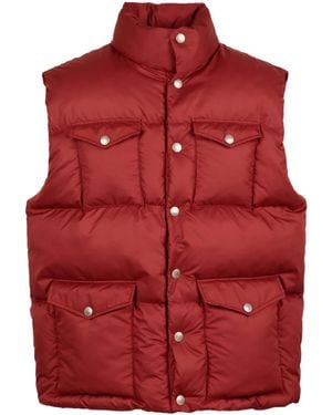 Bally Funnel-Neck Padded Gilet - Red