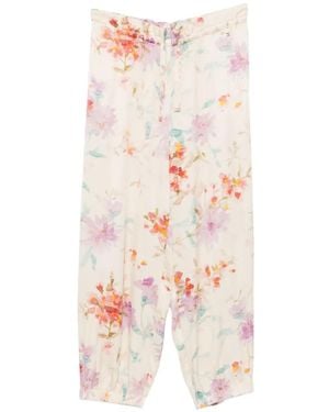 Herno Viscose Cotton Pants - White