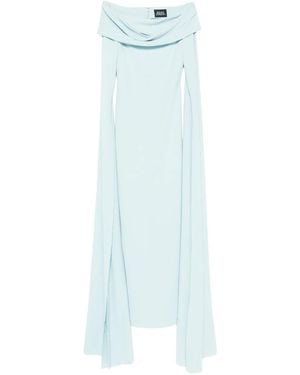 Solace London The Nuri オフショルダーマキシドレス - ブルー