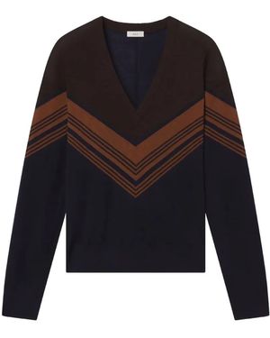 A.L.C. Jersey Nicole Con Motivo Chevron - Azul