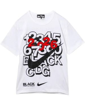 COMME DES GARÇON BLACK Graphic-Print T-Shirt - White