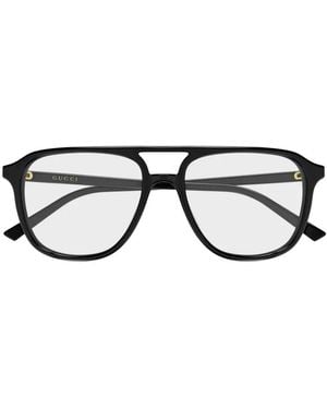 Gucci Klassische Pilotenbrille - Schwarz