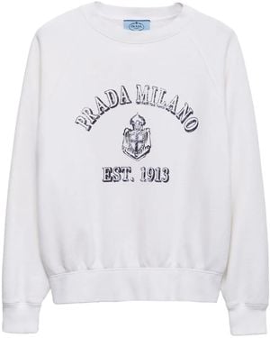 Prada Sweatshirt With Logo - White