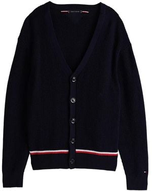Tommy Hilfiger Structure Global Stripe Cardigan - Blue