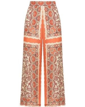 Maliparmi Sunset Paisley-Print Trousers - White